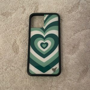 Wildflower iPhone 12 Green Heart Case